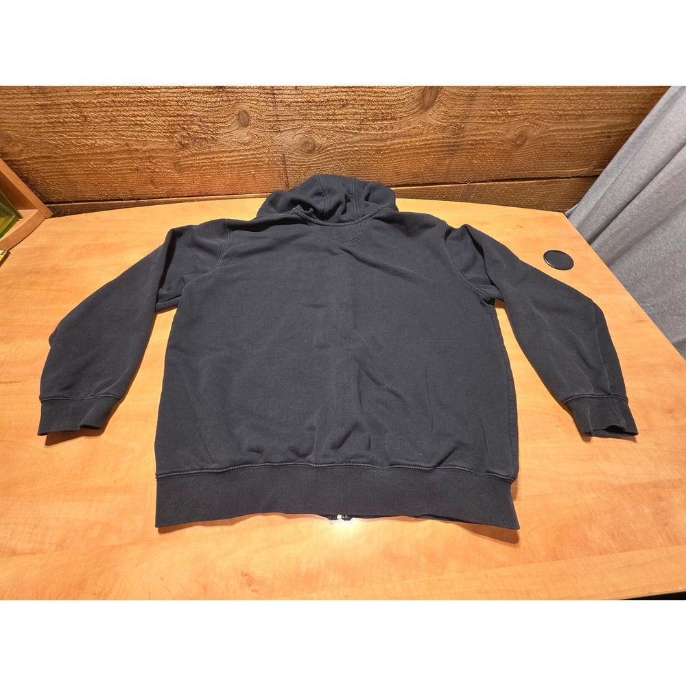 Carhartt Mens Loose Fit Full Zip Hoodie Black Midweight Sweatshirt Large - Picture 2 of 7